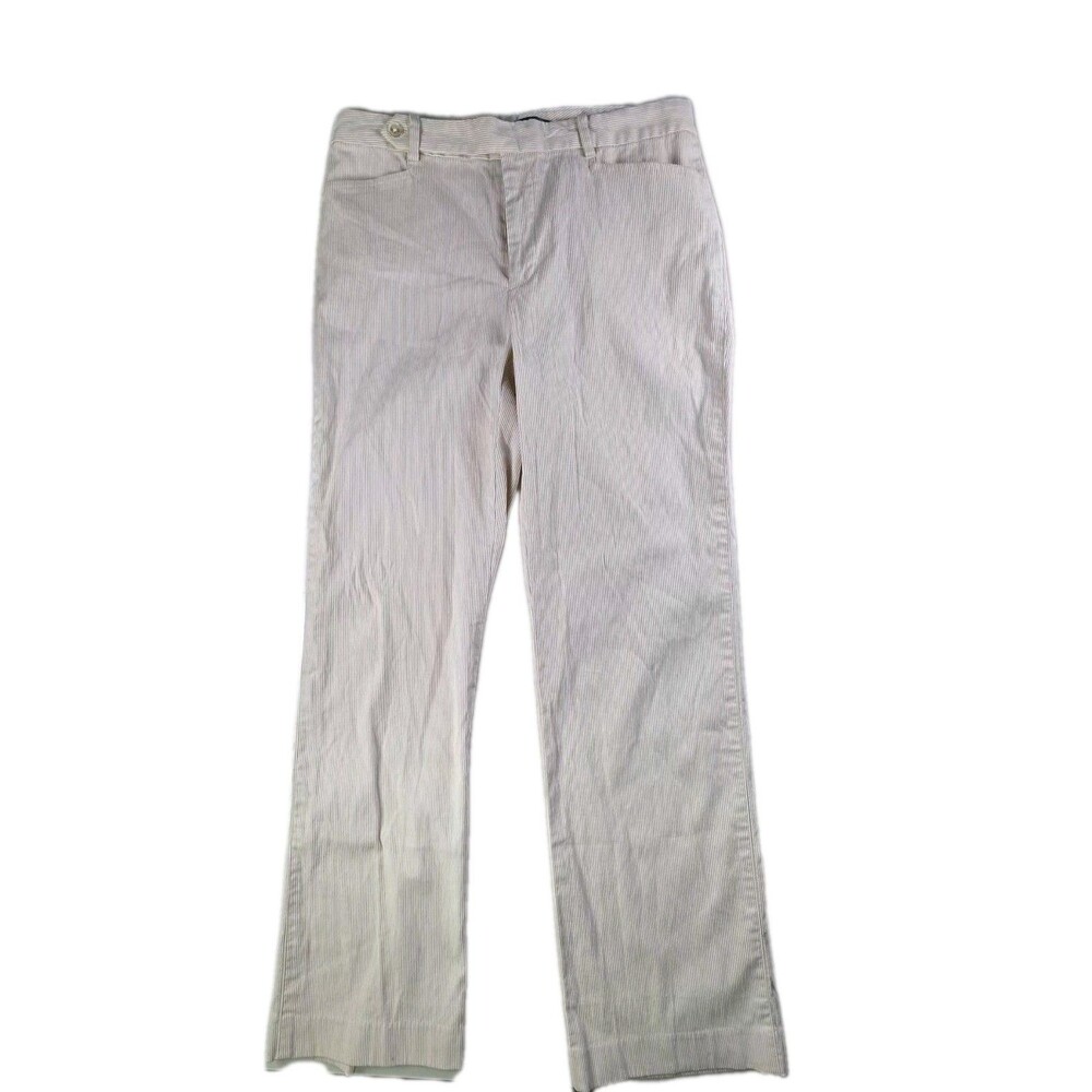 Ralph Lauren Women's 8 Ivory Cotton Dress Slacks